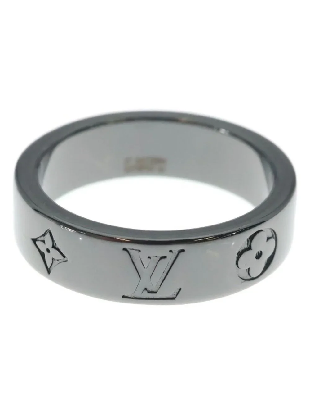 Louis Vuitton Ring LV Mosaic Thin Monogram Silver